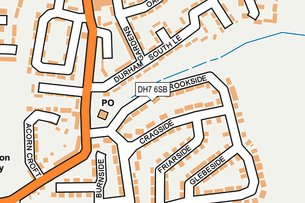 DH7 6SB map - OS OpenMap – Local (Ordnance Survey)