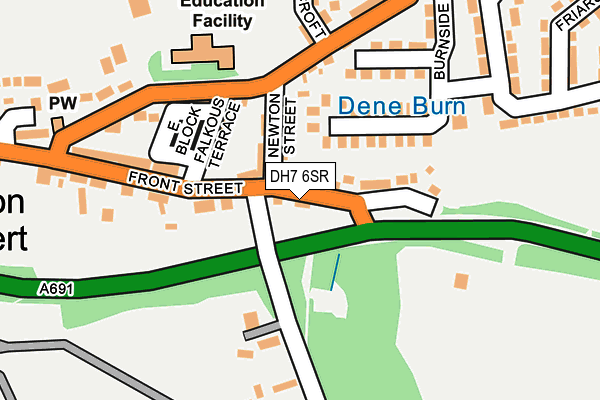 DH7 6SR map - OS OpenMap – Local (Ordnance Survey)