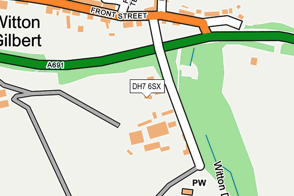 DH7 6SX map - OS OpenMap – Local (Ordnance Survey)