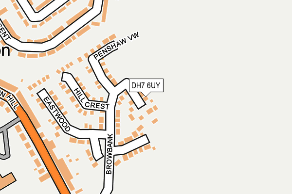 DH7 6UY map - OS OpenMap – Local (Ordnance Survey)