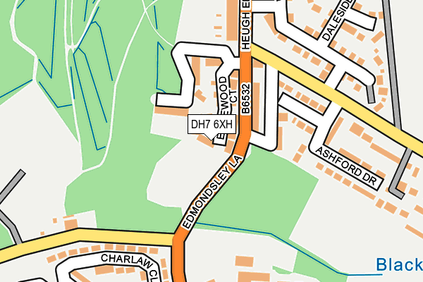 DH7 6XH map - OS OpenMap – Local (Ordnance Survey)