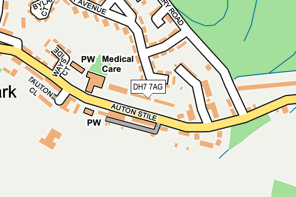 DH7 7AG map - OS OpenMap – Local (Ordnance Survey)