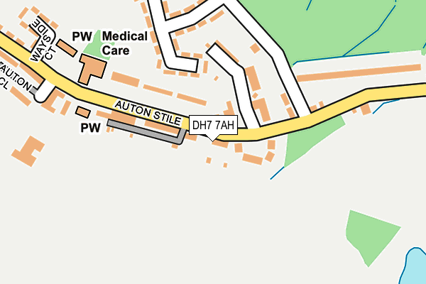 DH7 7AH map - OS OpenMap – Local (Ordnance Survey)