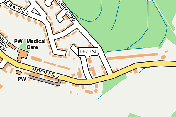 DH7 7AJ map - OS OpenMap – Local (Ordnance Survey)