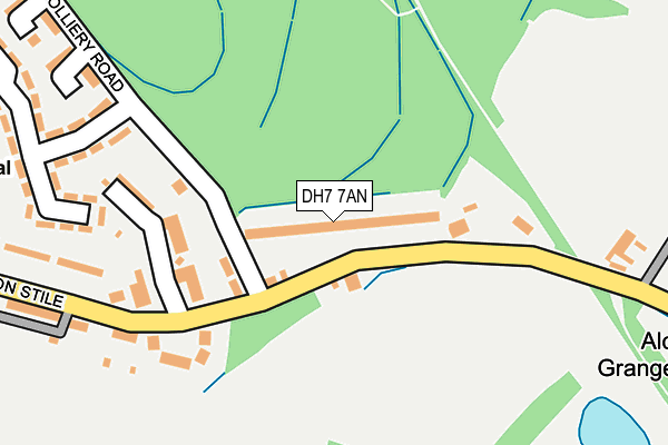 DH7 7AN map - OS OpenMap – Local (Ordnance Survey)