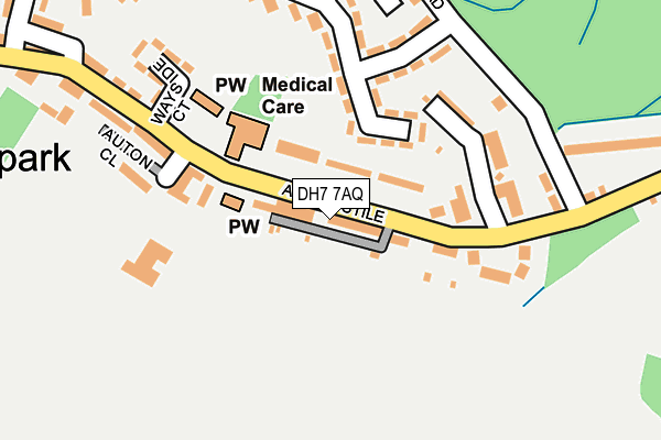 DH7 7AQ map - OS OpenMap – Local (Ordnance Survey)