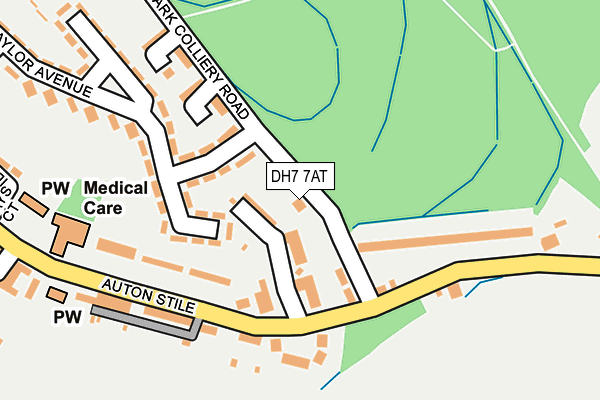 DH7 7AT map - OS OpenMap – Local (Ordnance Survey)