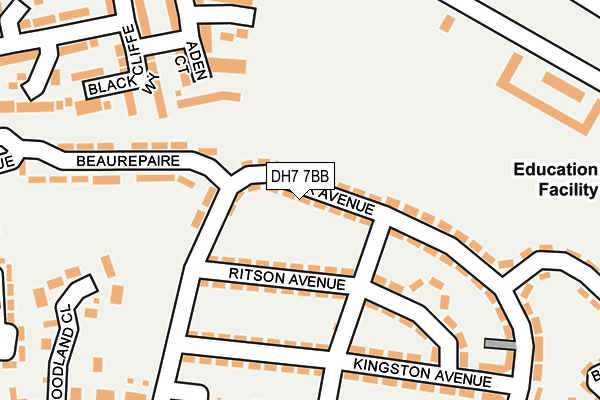 DH7 7BB map - OS OpenMap – Local (Ordnance Survey)