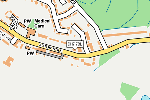 DH7 7BL map - OS OpenMap – Local (Ordnance Survey)