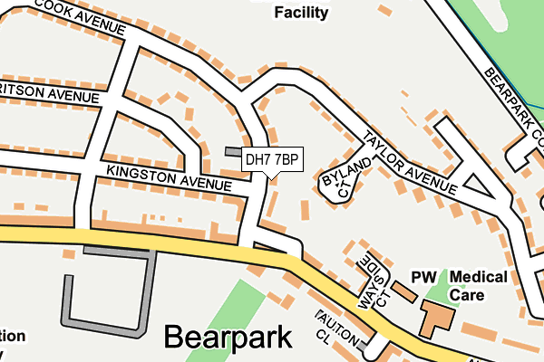 DH7 7BP map - OS OpenMap – Local (Ordnance Survey)