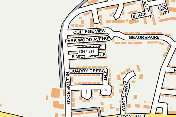 DH7 7DT map - OS OpenMap – Local (Ordnance Survey)