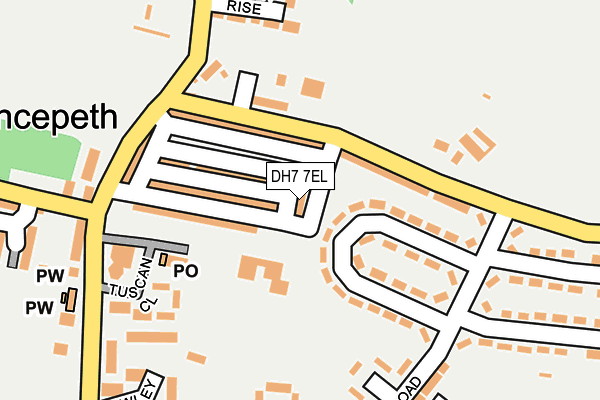 DH7 7EL map - OS OpenMap – Local (Ordnance Survey)