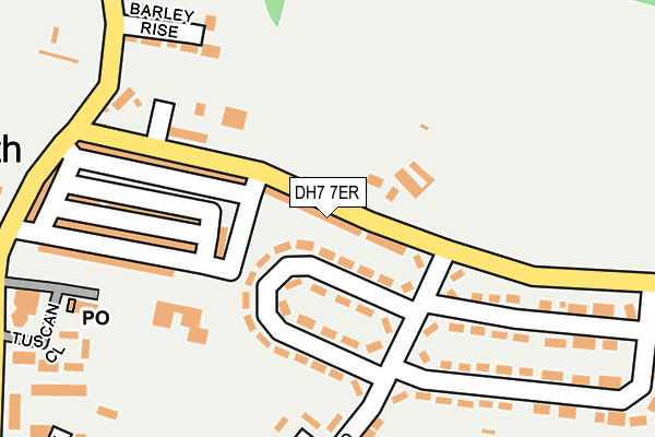 DH7 7ER map - OS OpenMap – Local (Ordnance Survey)