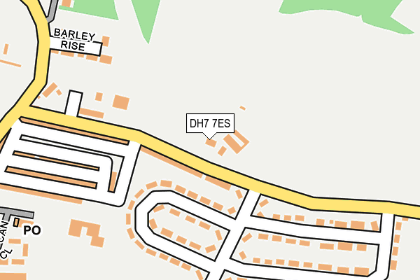 DH7 7ES map - OS OpenMap – Local (Ordnance Survey)