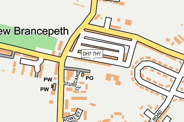 DH7 7HY map - OS OpenMap – Local (Ordnance Survey)