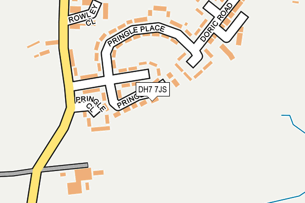 DH7 7JS map - OS OpenMap – Local (Ordnance Survey)