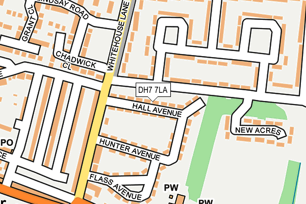 DH7 7LA map - OS OpenMap – Local (Ordnance Survey)
