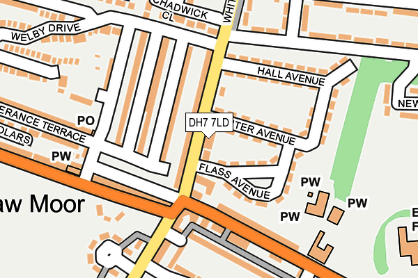 DH7 7LD map - OS OpenMap – Local (Ordnance Survey)