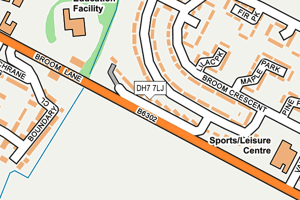 DH7 7LJ map - OS OpenMap – Local (Ordnance Survey)