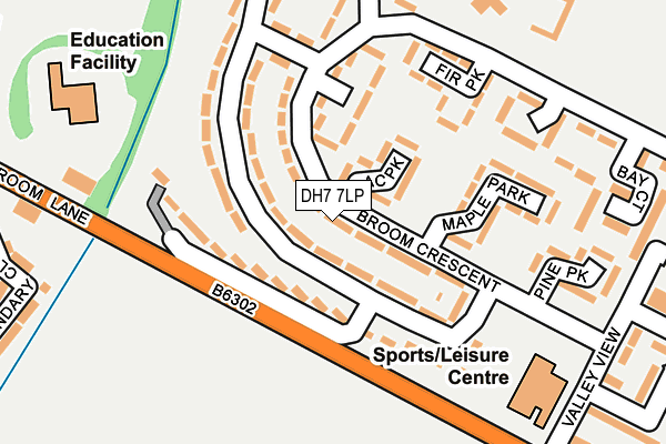 DH7 7LP map - OS OpenMap – Local (Ordnance Survey)