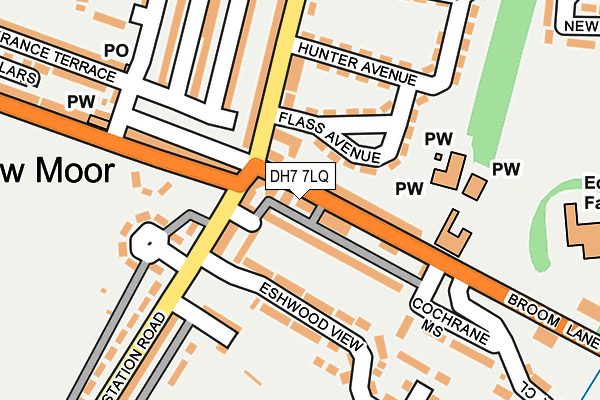 DH7 7LQ map - OS OpenMap – Local (Ordnance Survey)