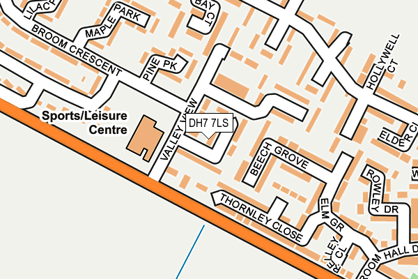 Map of DEERNESS GYMNASTICS ACADEMY LTD at local scale