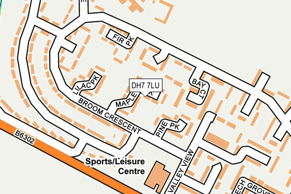 DH7 7LU map - OS OpenMap – Local (Ordnance Survey)