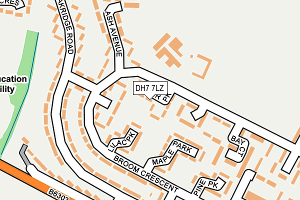 DH7 7LZ map - OS OpenMap – Local (Ordnance Survey)