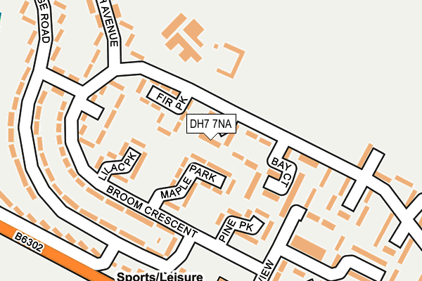 DH7 7NA map - OS OpenMap – Local (Ordnance Survey)