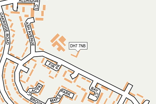 DH7 7NB map - OS OpenMap – Local (Ordnance Survey)