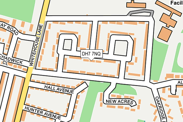 DH7 7NQ map - OS OpenMap – Local (Ordnance Survey)