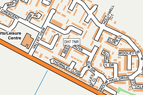 DH7 7NR map - OS OpenMap – Local (Ordnance Survey)