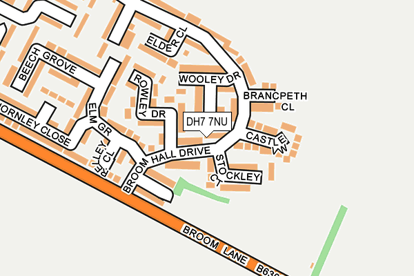 DH7 7NU map - OS OpenMap – Local (Ordnance Survey)