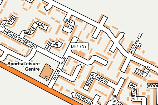 DH7 7NY map - OS OpenMap – Local (Ordnance Survey)
