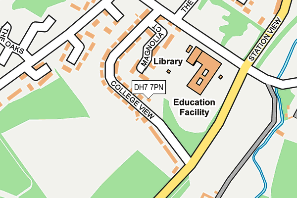 DH7 7PN map - OS OpenMap – Local (Ordnance Survey)