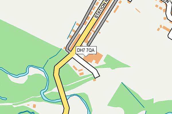 DH7 7QA map - OS OpenMap – Local (Ordnance Survey)