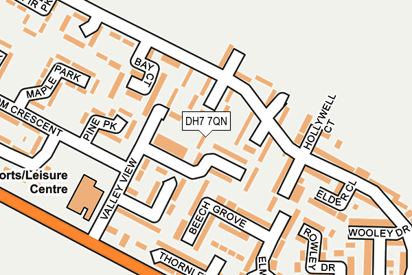 DH7 7QN map - OS OpenMap – Local (Ordnance Survey)