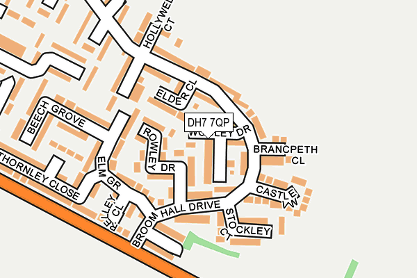 DH7 7QP map - OS OpenMap – Local (Ordnance Survey)
