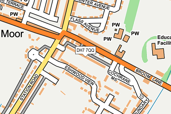 DH7 7QQ map - OS OpenMap – Local (Ordnance Survey)