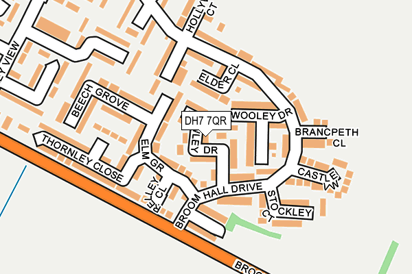 DH7 7QR map - OS OpenMap – Local (Ordnance Survey)