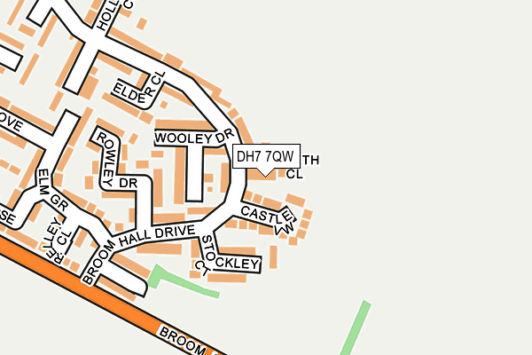 DH7 7QW map - OS OpenMap – Local (Ordnance Survey)
