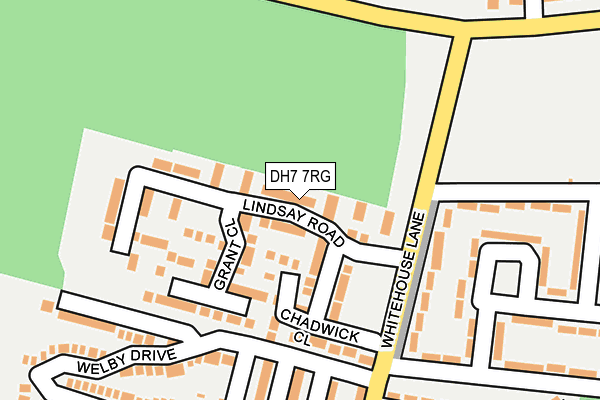 DH7 7RG map - OS OpenMap – Local (Ordnance Survey)