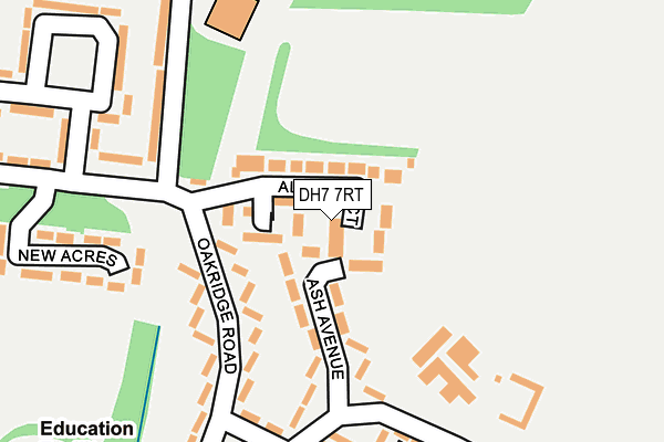 DH7 7RT map - OS OpenMap – Local (Ordnance Survey)
