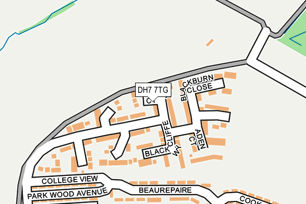 DH7 7TG map - OS OpenMap – Local (Ordnance Survey)