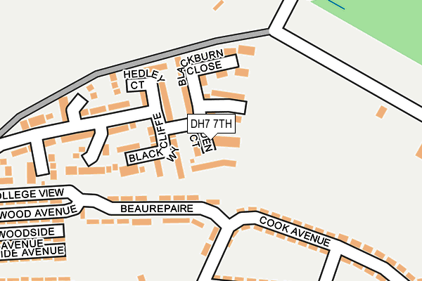 DH7 7TH map - OS OpenMap – Local (Ordnance Survey)