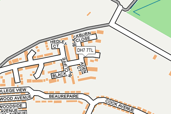 DH7 7TL map - OS OpenMap – Local (Ordnance Survey)
