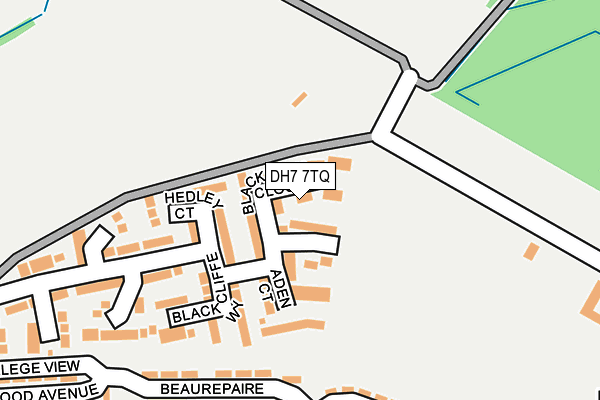 DH7 7TQ map - OS OpenMap – Local (Ordnance Survey)