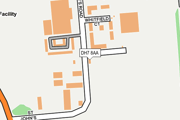 DH7 8AA map - OS OpenMap – Local (Ordnance Survey)