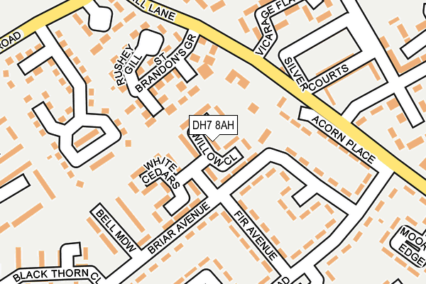 DH7 8AH map - OS OpenMap – Local (Ordnance Survey)