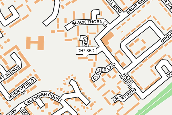 DH7 8BD map - OS OpenMap – Local (Ordnance Survey)